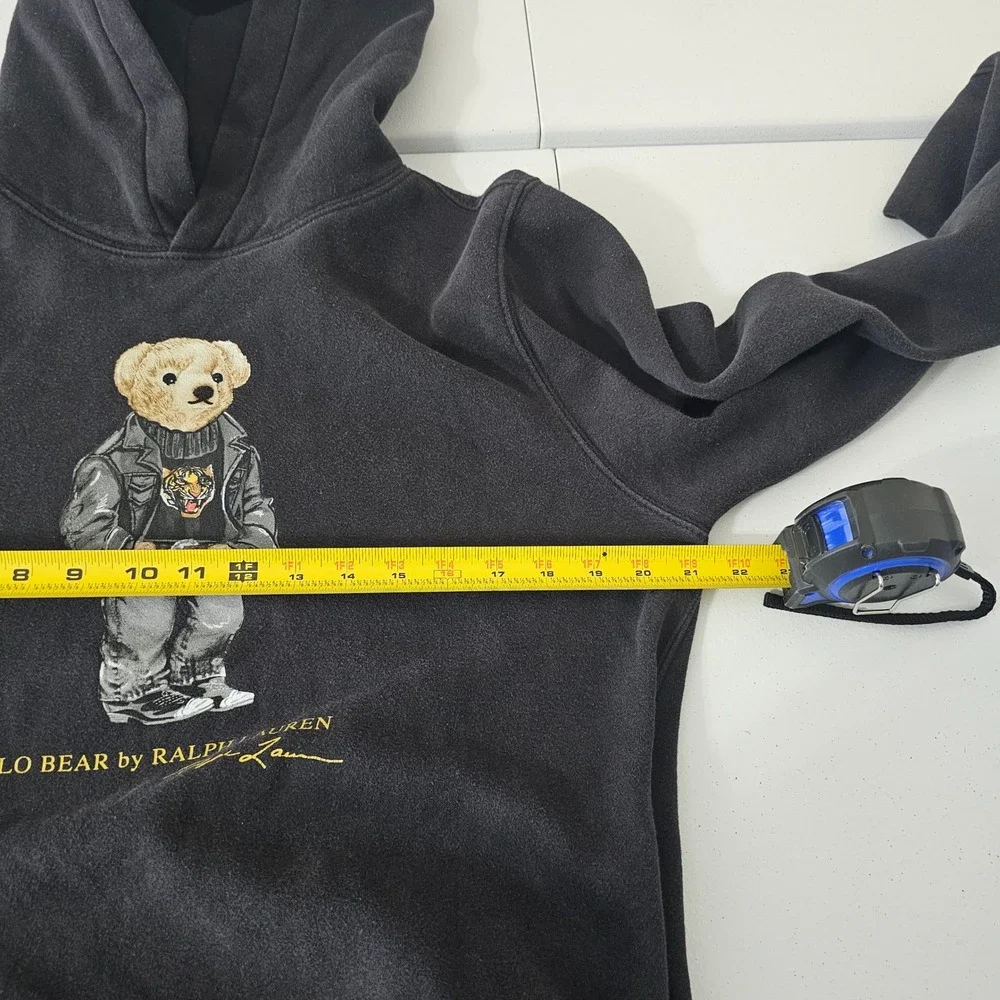 Polo Ralph Lauren Lunar NY Polo Bear Tiger Hoodie XL (18-20) Black Preppy Casual
